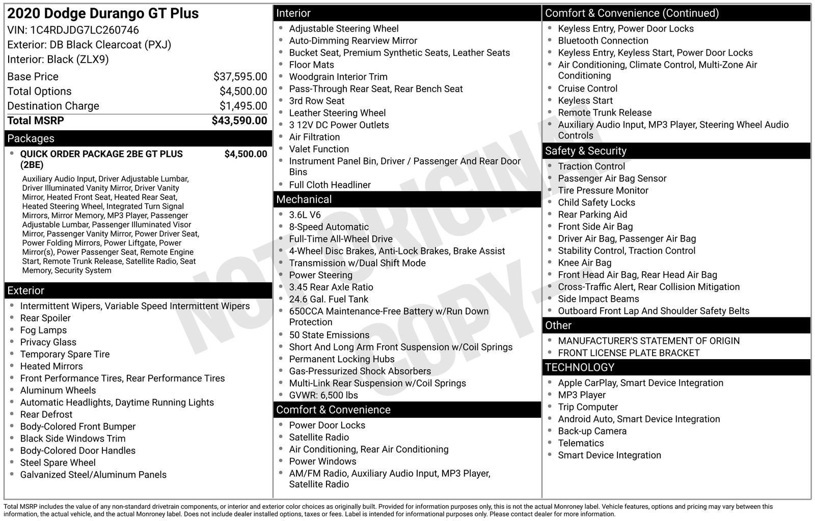 2020 Dodge Durango GT Plus