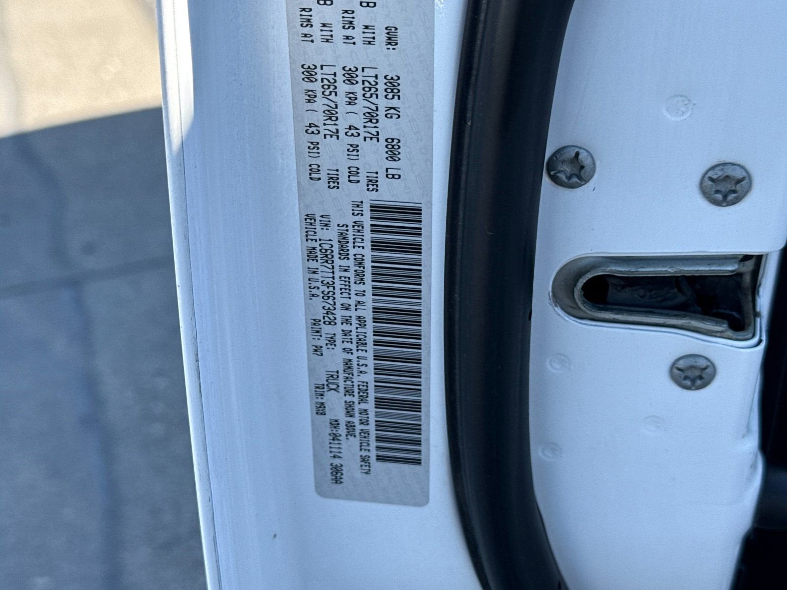 2015 RAM 1500 Outdoorsman