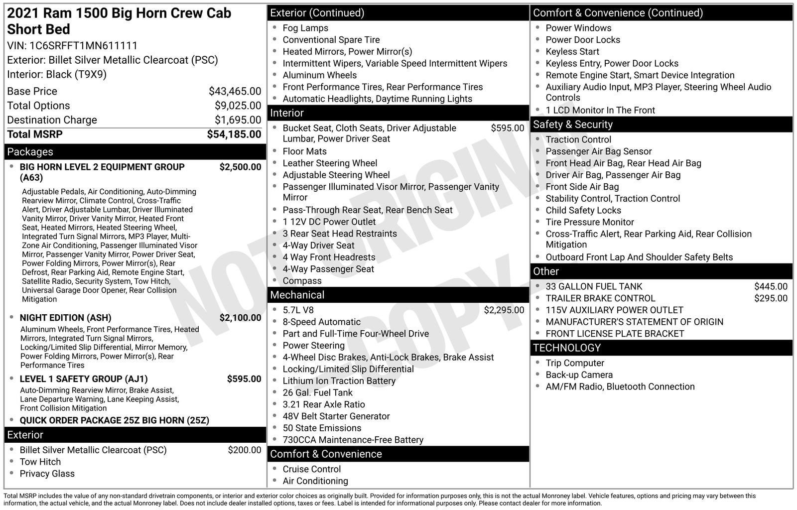 2021 RAM 1500 Big Horn