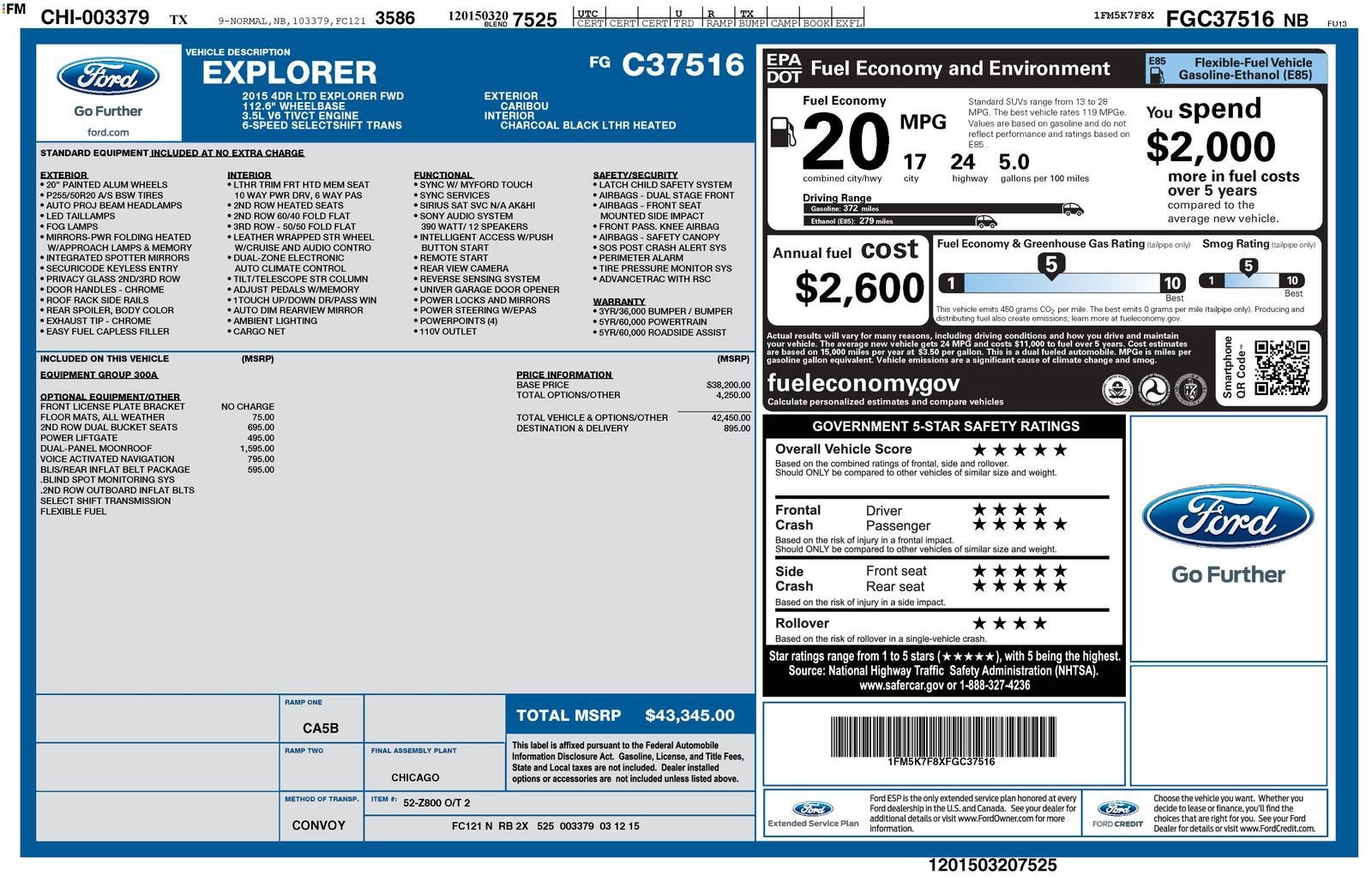 2015 Ford Explorer Limited