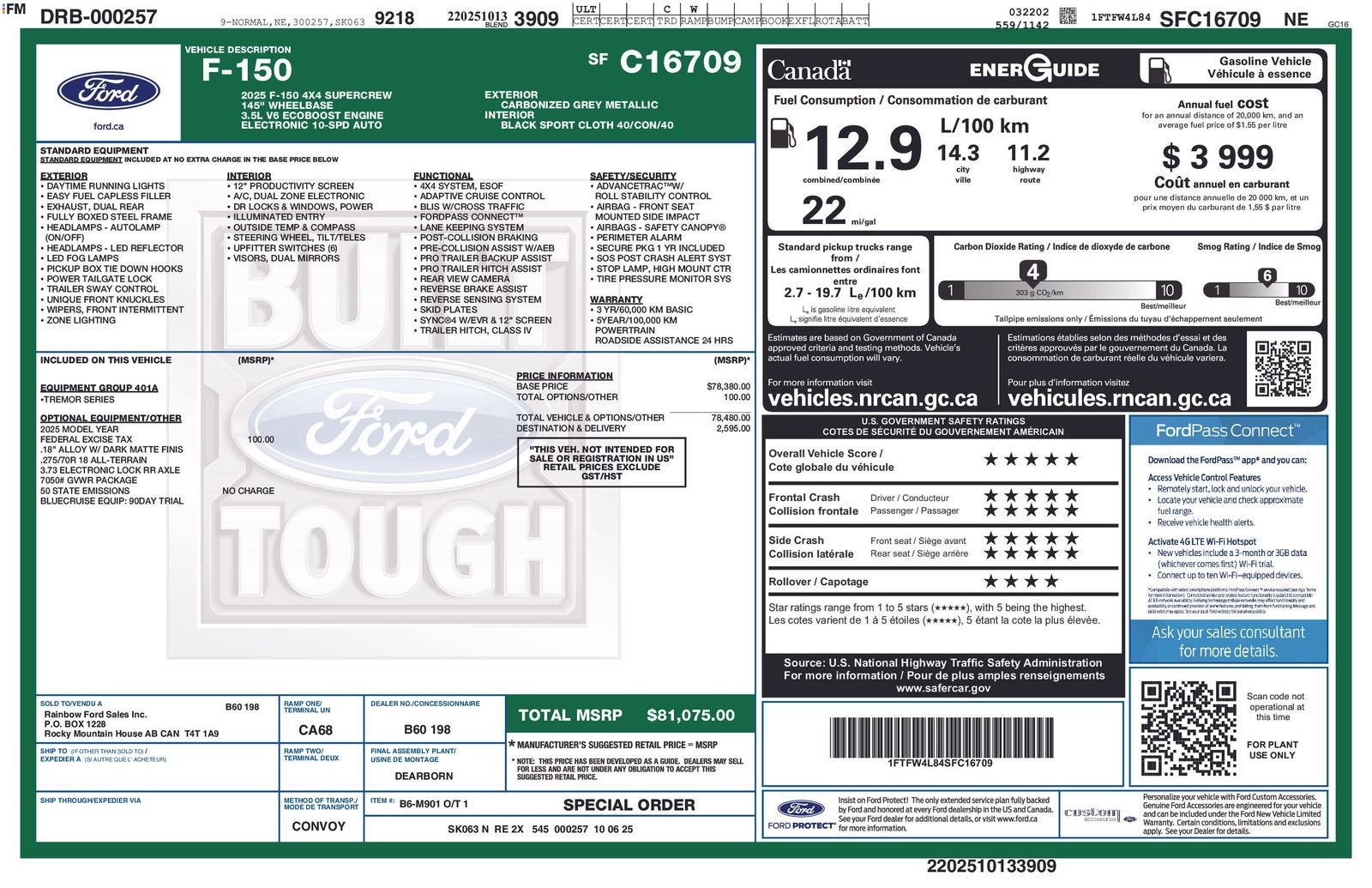 2025 Ford F-150 Tremor