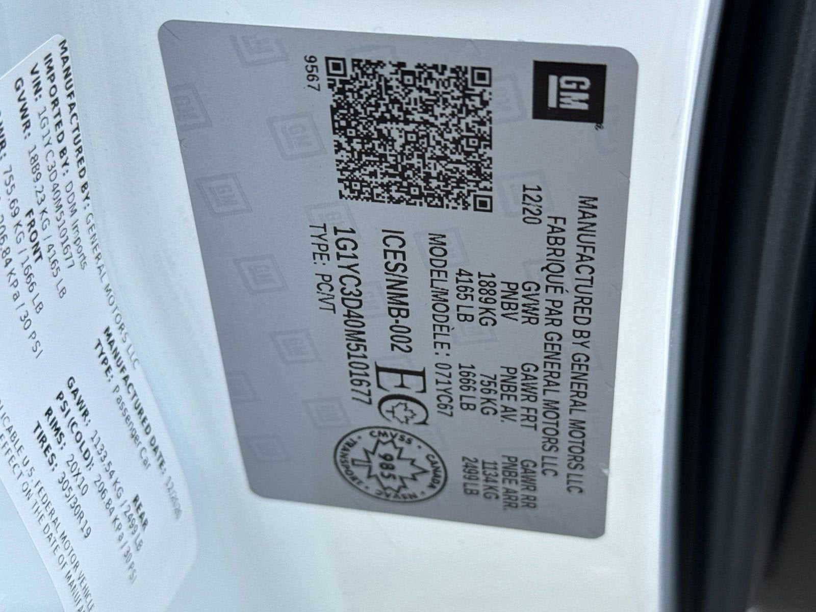 2021 Chevrolet Corvette Stingray 3LT