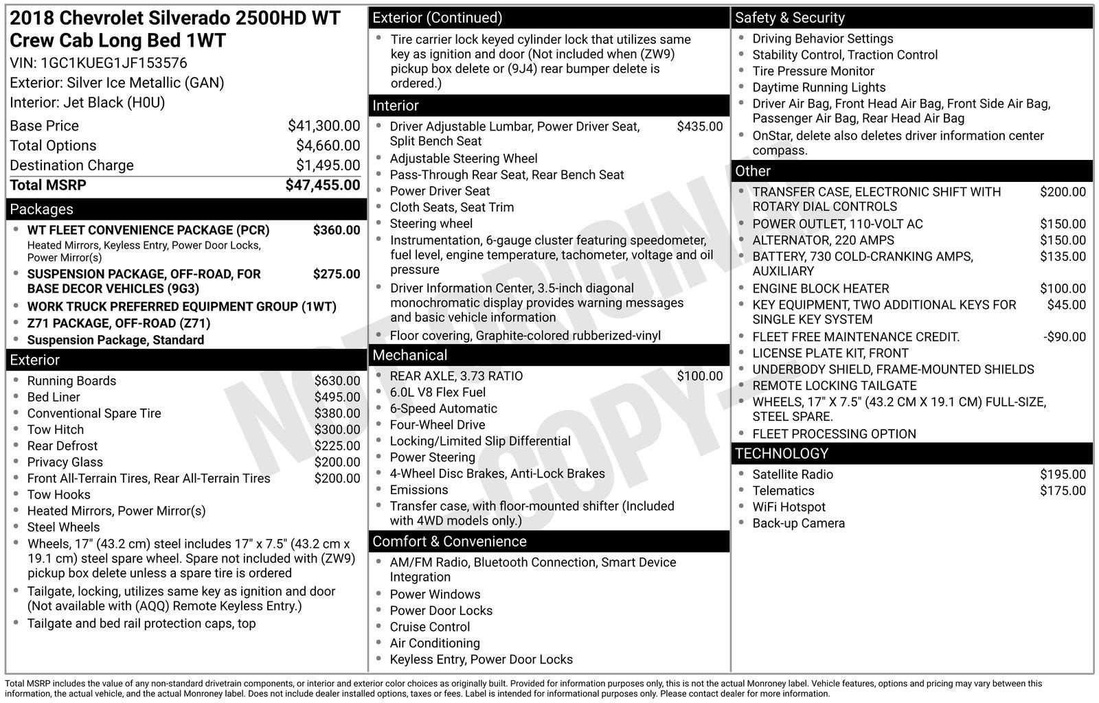 2018 Chevrolet Silverado 2500 HD Work Truck