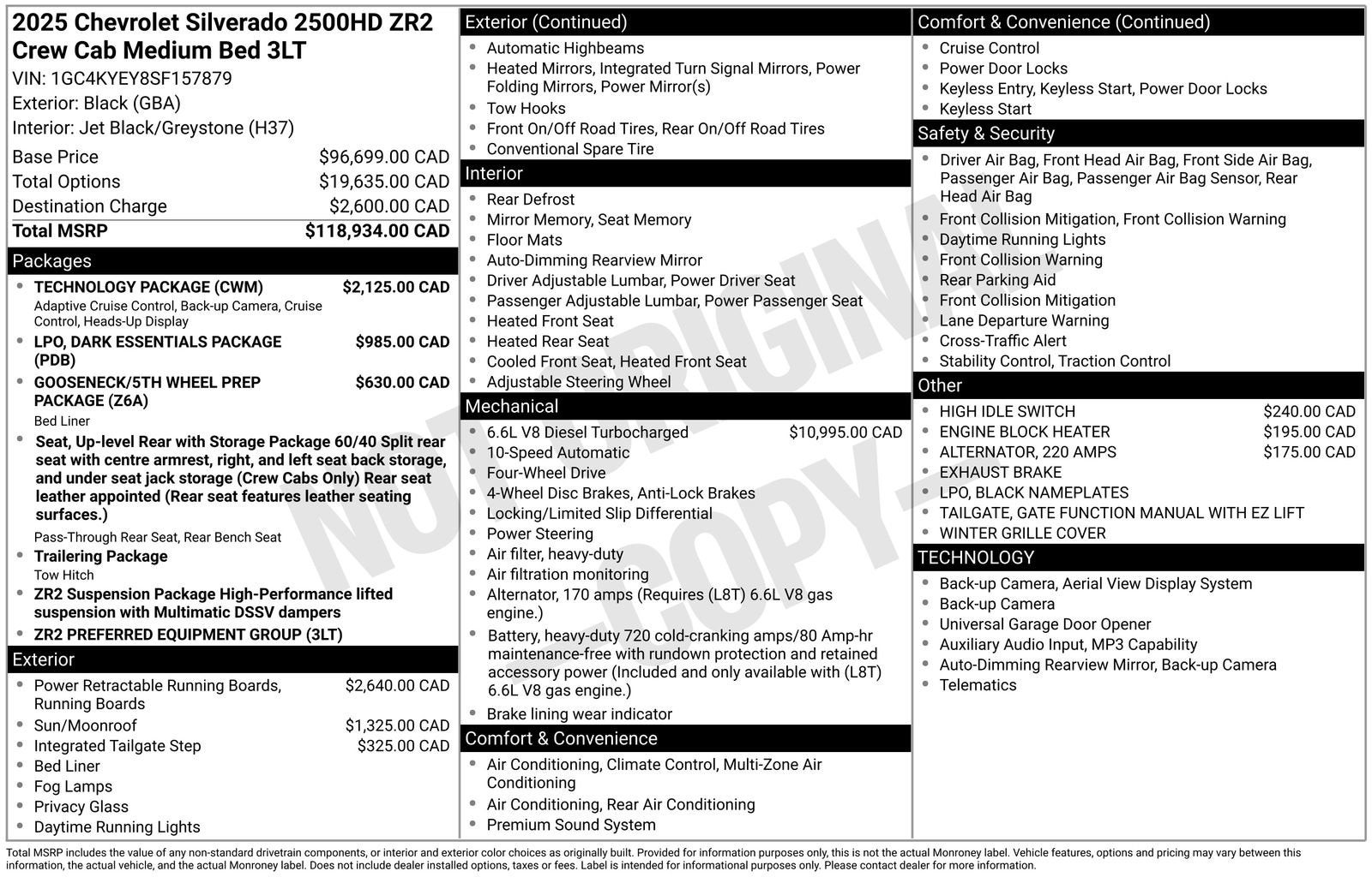 2025 Chevrolet Silverado 2500 HD ZR2
