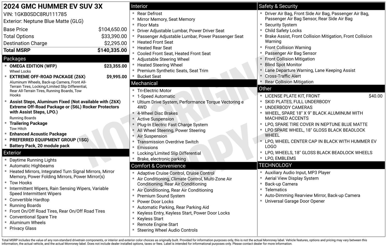 2024 GMC HUMMER EV SUV 3X OMEGA LIMITED EDITION