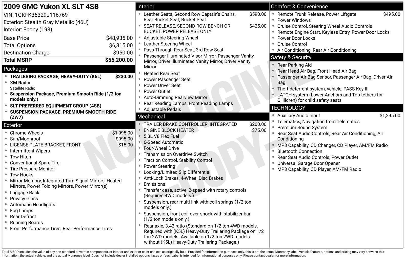 2009 GMC Yukon XL SLT w/4SB