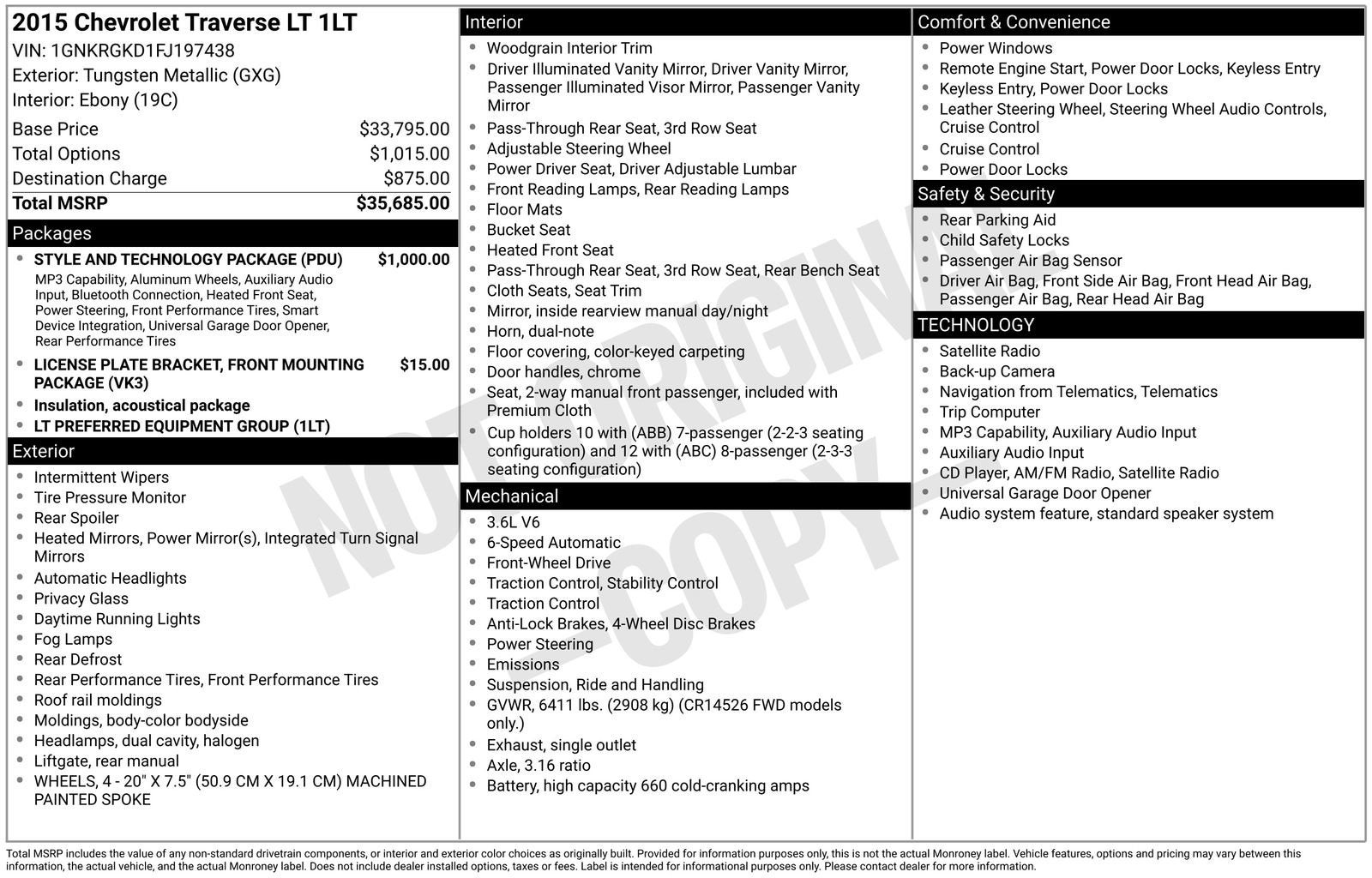 2015 Chevrolet Traverse LT