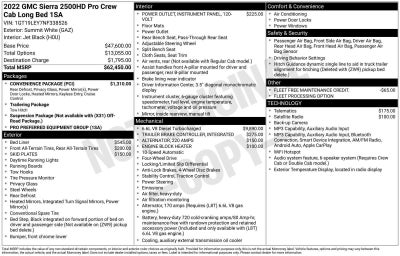 2022 GMC Sierra 2500 HD Pro