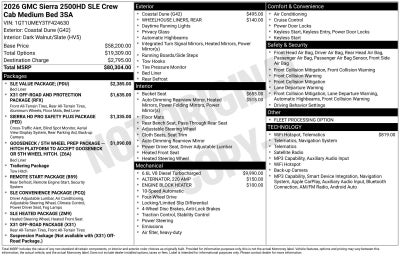 2026 GMC Sierra 2500 HD SLE