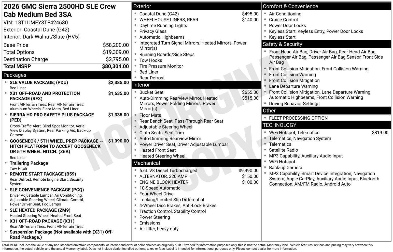 2026 GMC Sierra 2500 HD SLE