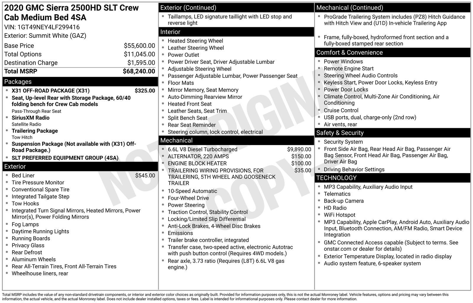 2020 GMC Sierra 2500 HD SLT