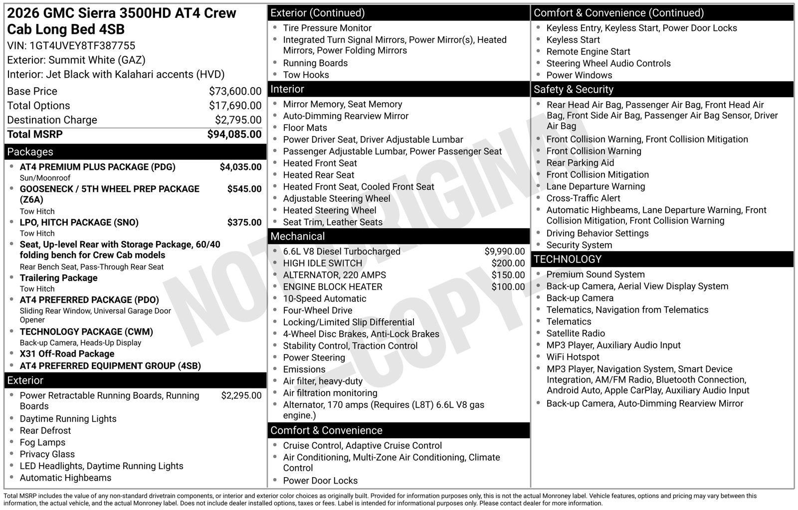2026 GMC Sierra 3500 HD AT4