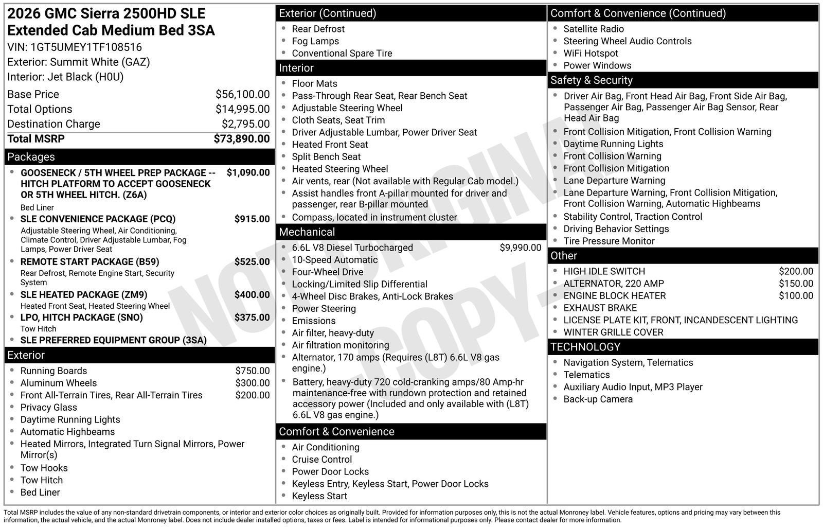 2026 GMC Sierra 2500 HD SLE