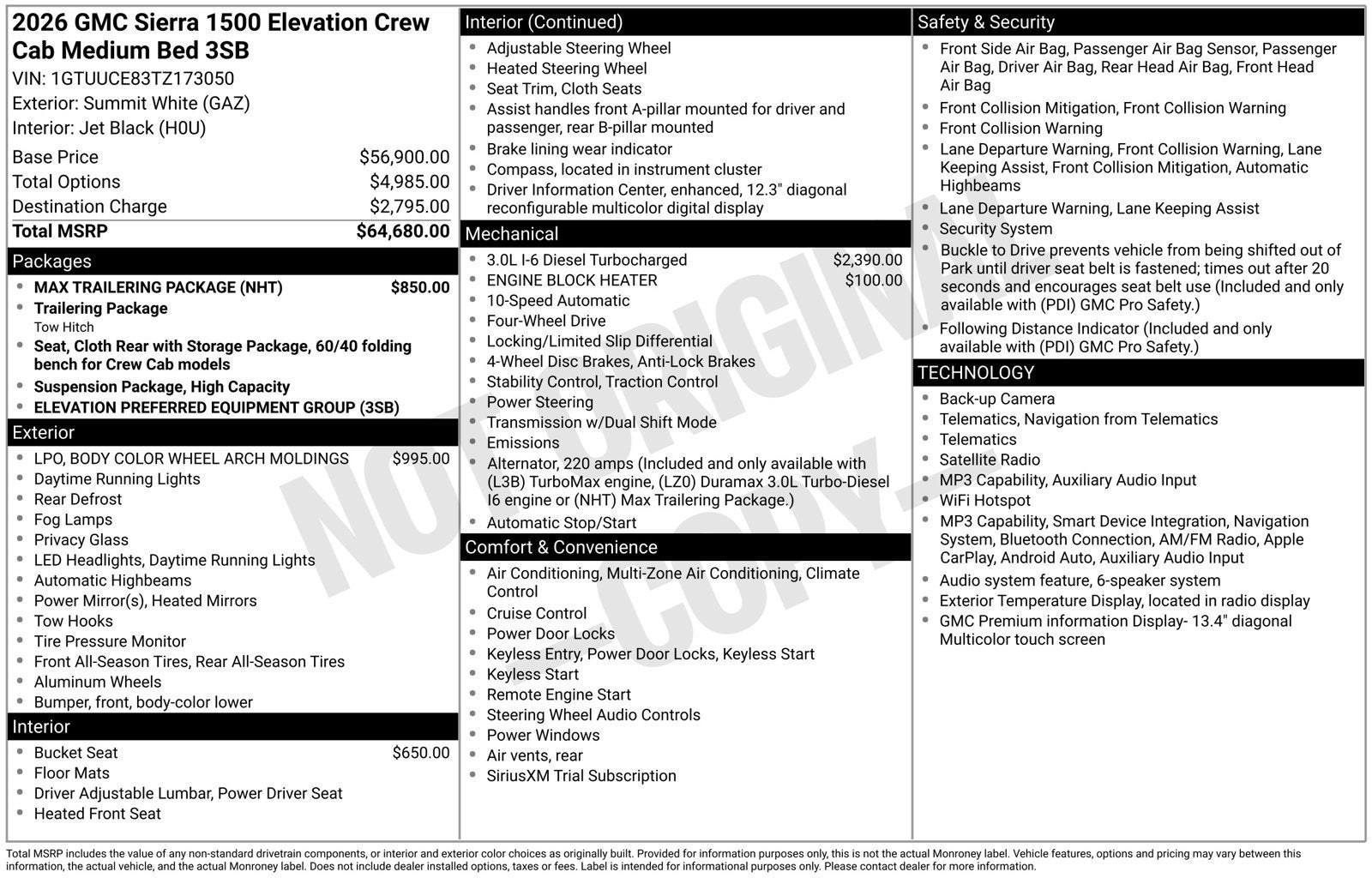 2026 GMC Sierra 1500 Elevation