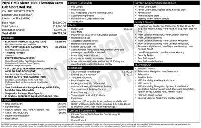 2026 GMC Sierra 1500 Elevation