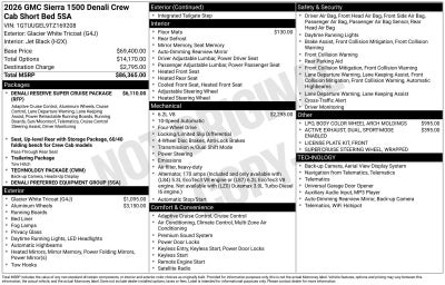 2026 GMC Sierra 1500 Denali