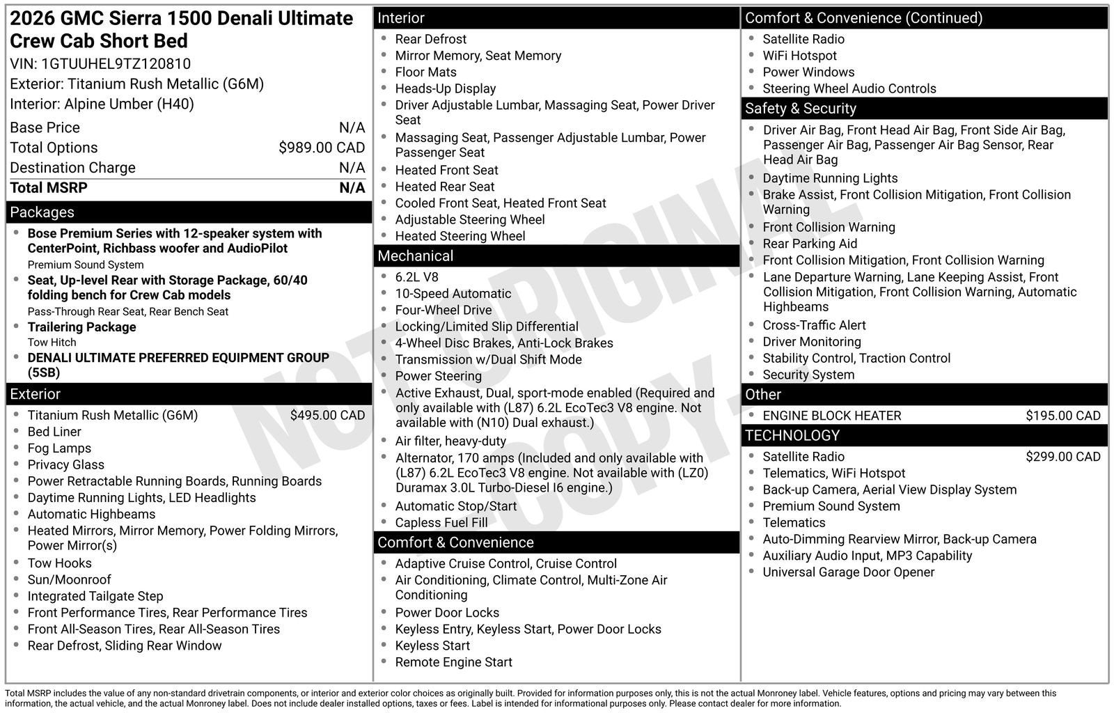 2026 GMC Sierra 1500 Denali Ultimate