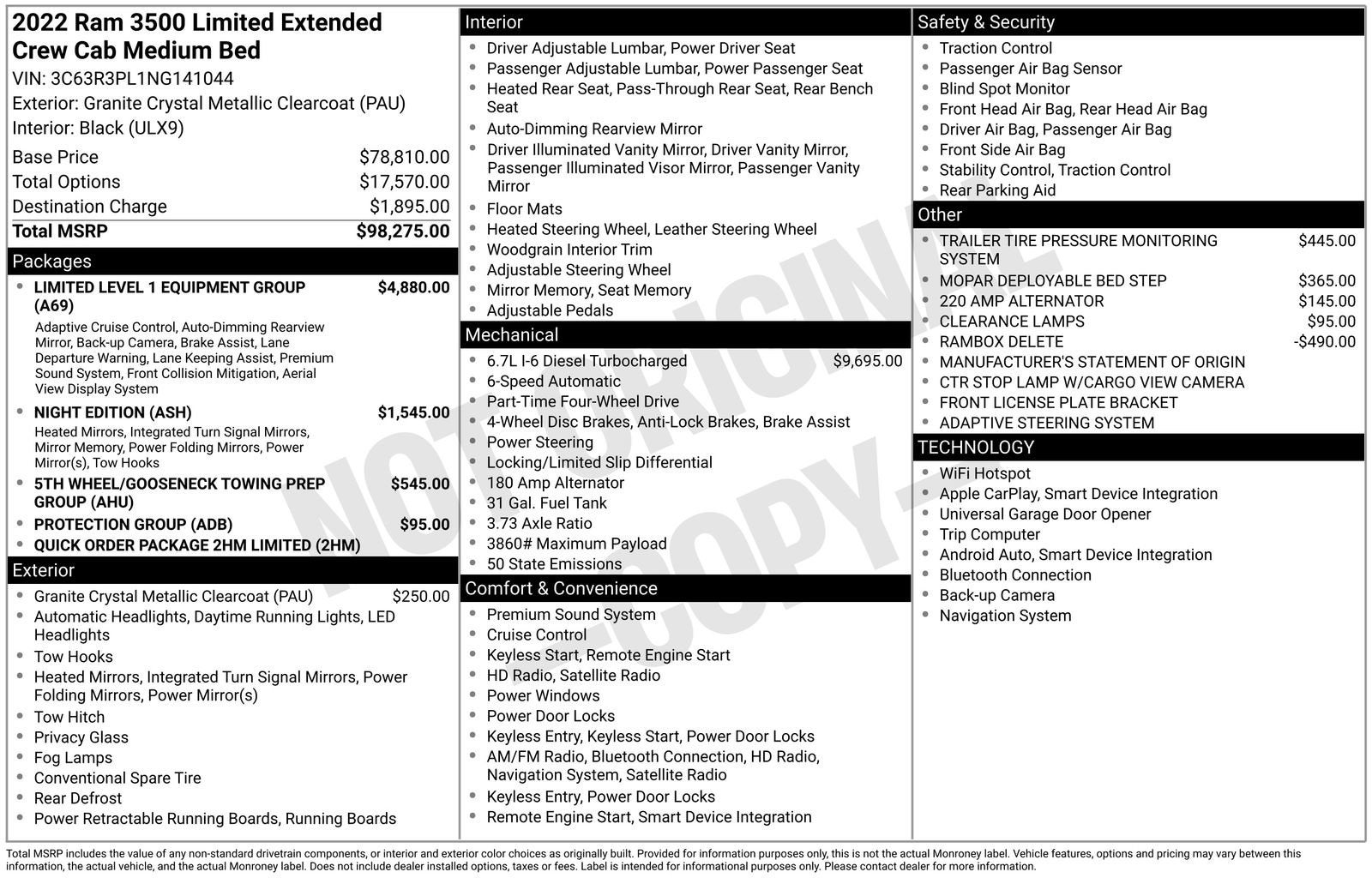 2022 RAM 3500 Limited
