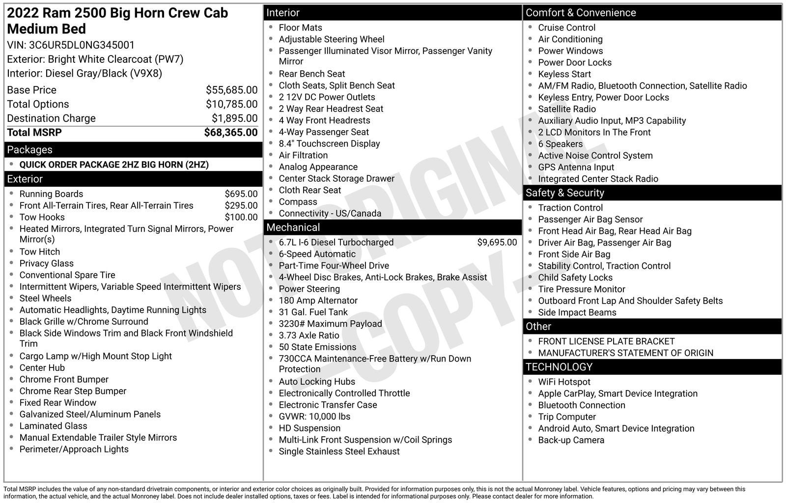 2022 RAM 2500 BIG HORN Base
