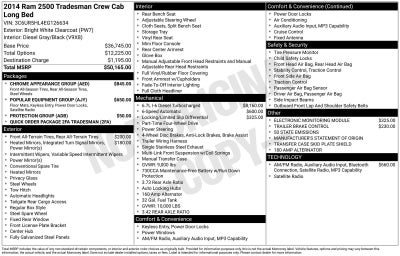 2014 RAM 2500 Tradesman