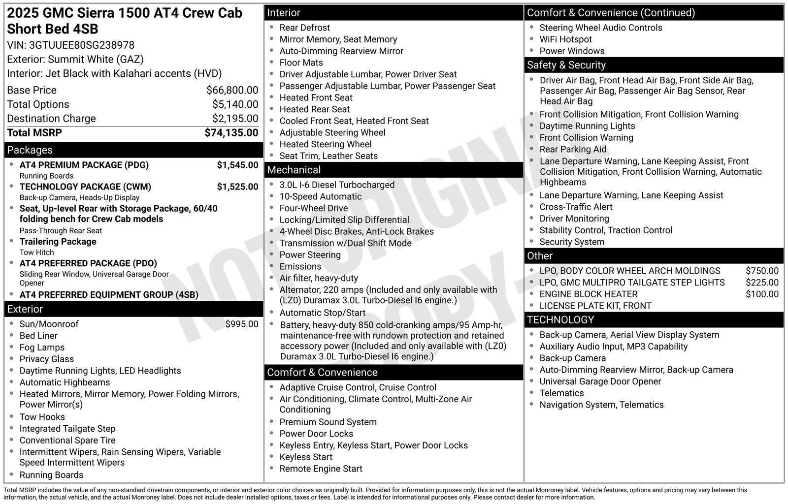 2025 GMC Sierra 1500 AT4