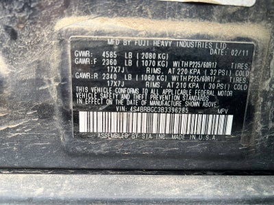2011 Subaru Outback 2.5i Prem AWP/Pwr Moon