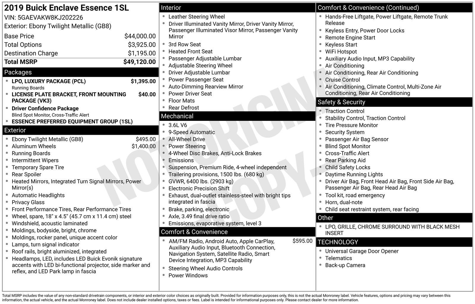 2019 Buick Enclave Essence