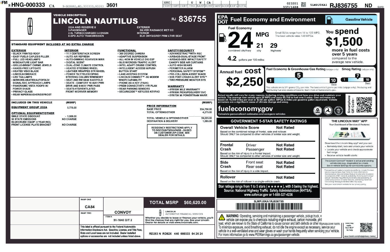 2024 Lincoln Nautilus Reserve
