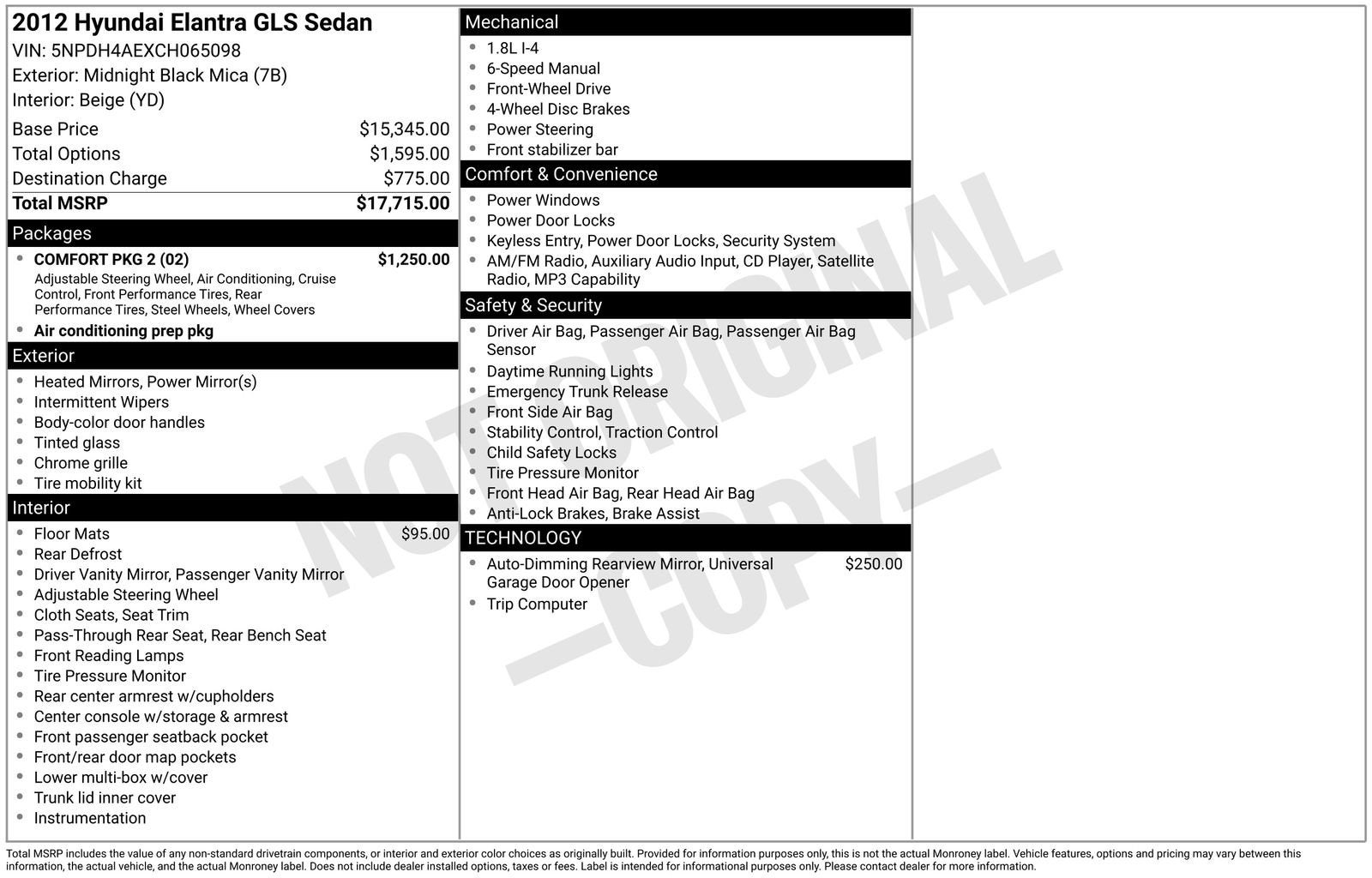 2012 Hyundai Elantra GLS