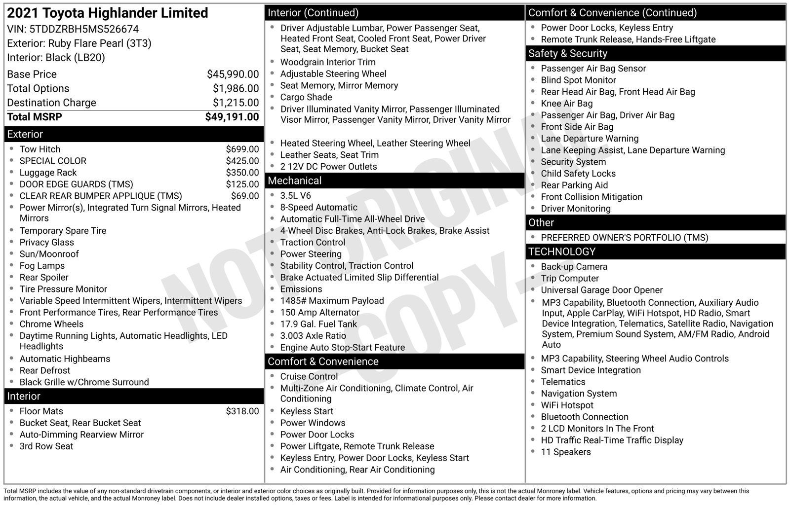 2021 Toyota Highlander Limited