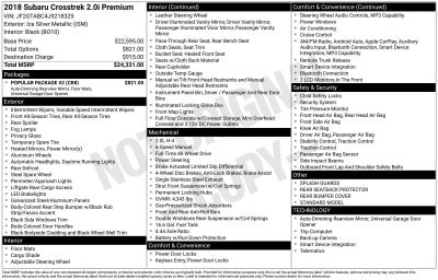 2018 Subaru Crosstrek Premium