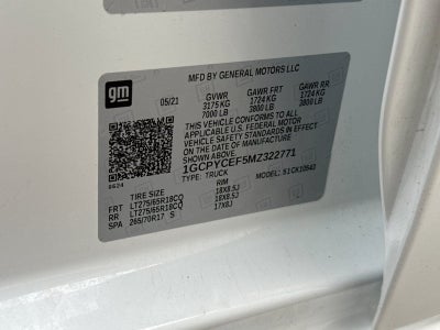 2021 Chevrolet Silverado 1500 Custom Trail Boss