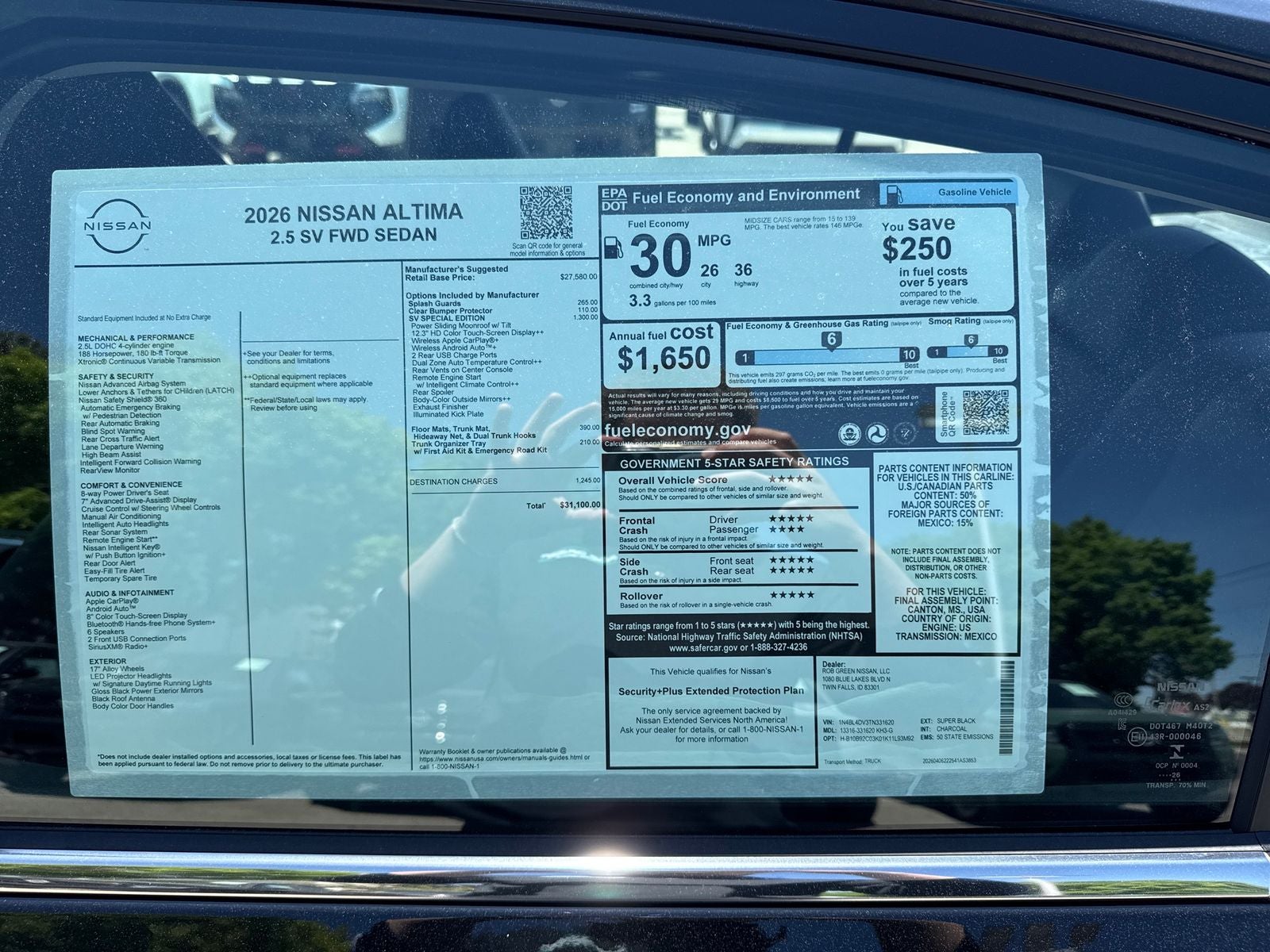 2026 Nissan Altima 2.5 SV