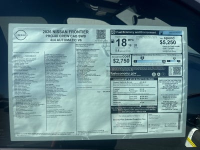 2026 Nissan Frontier PRO-4X