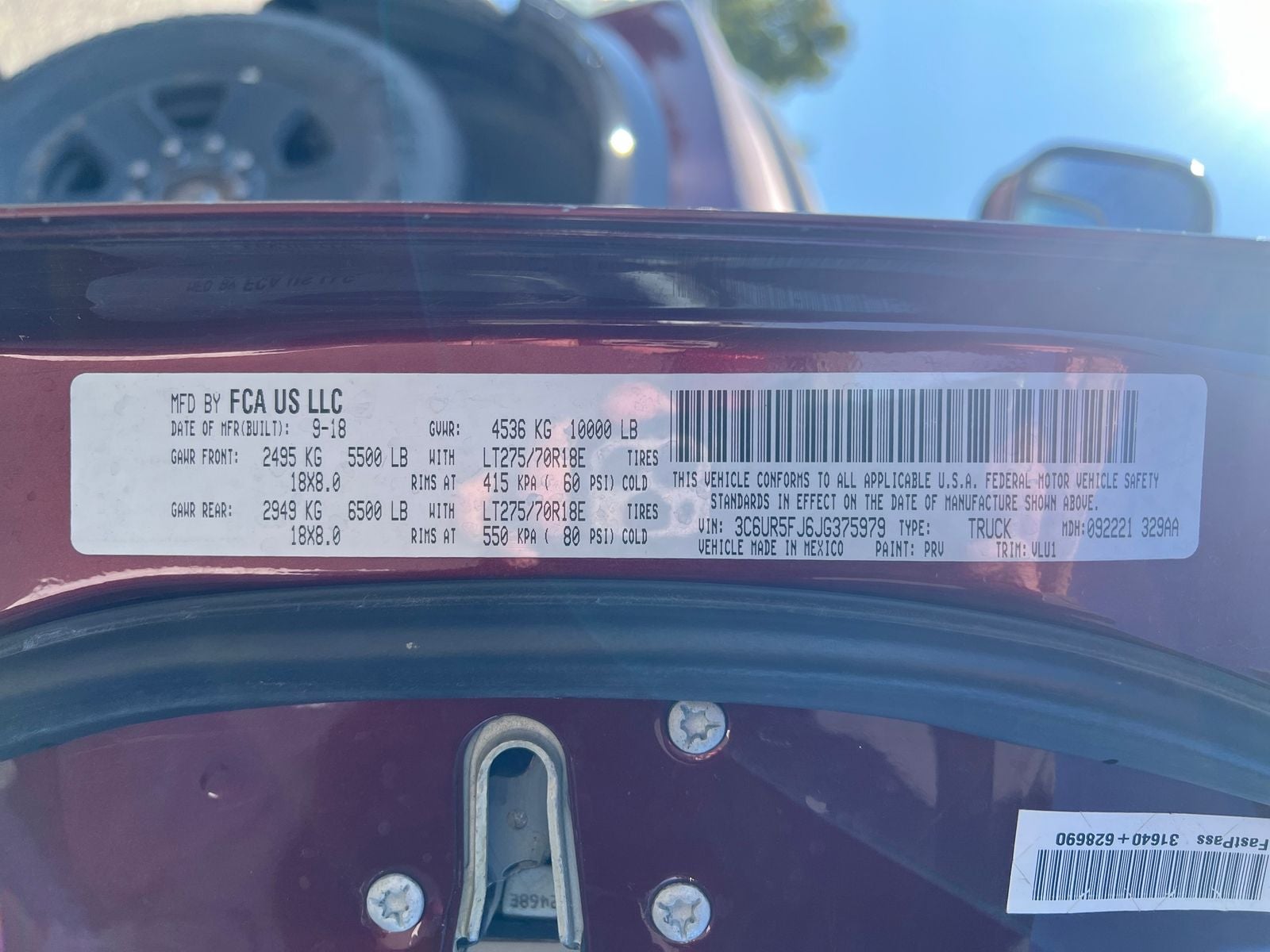 2018 RAM 2500 Laramie