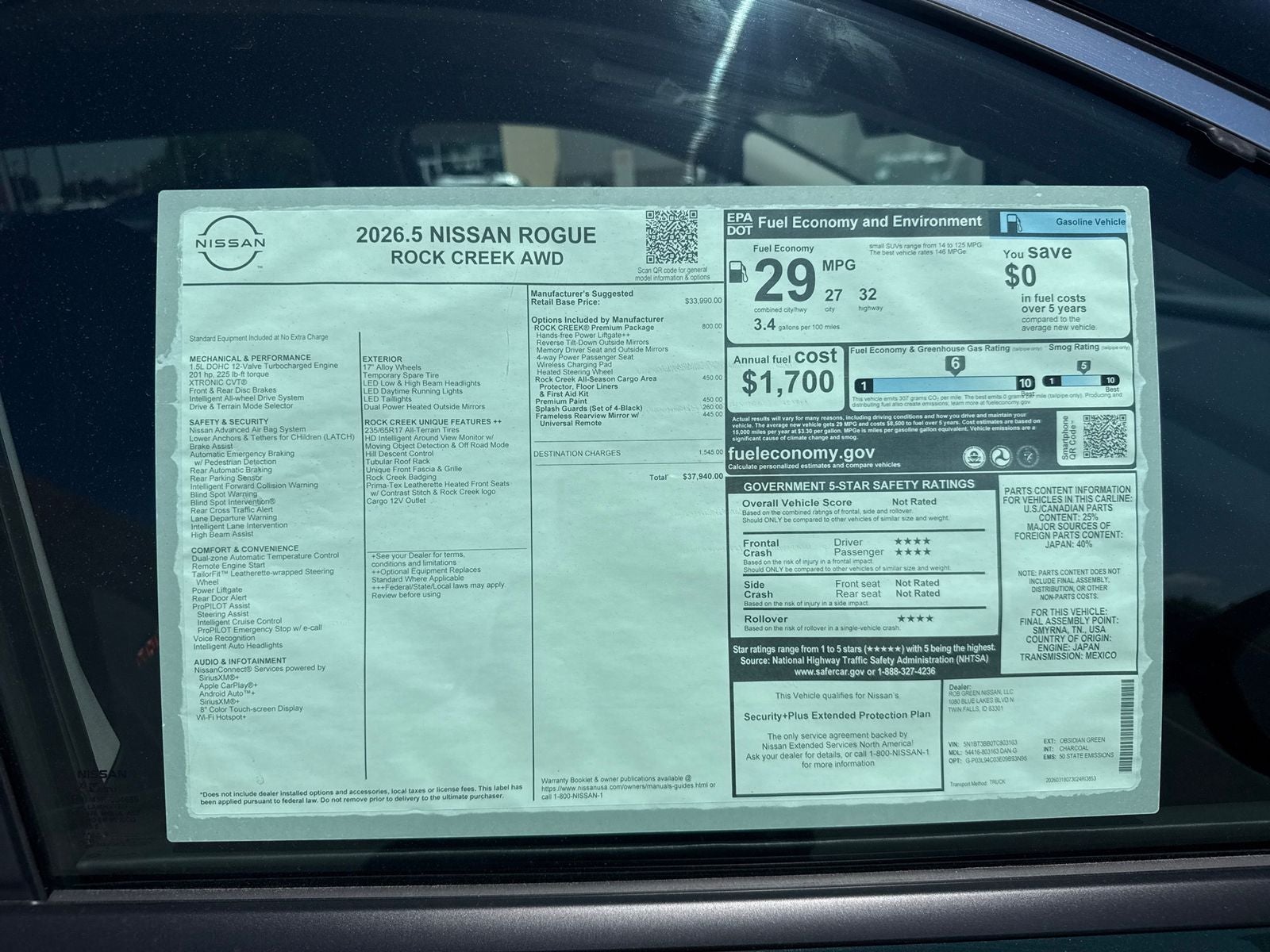 2026 Nissan Rogue Rock Creek