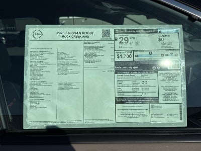 2026 Nissan Rogue Rock Creek
