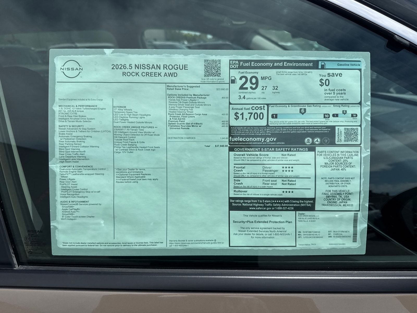 2026 Nissan Rogue Rock Creek