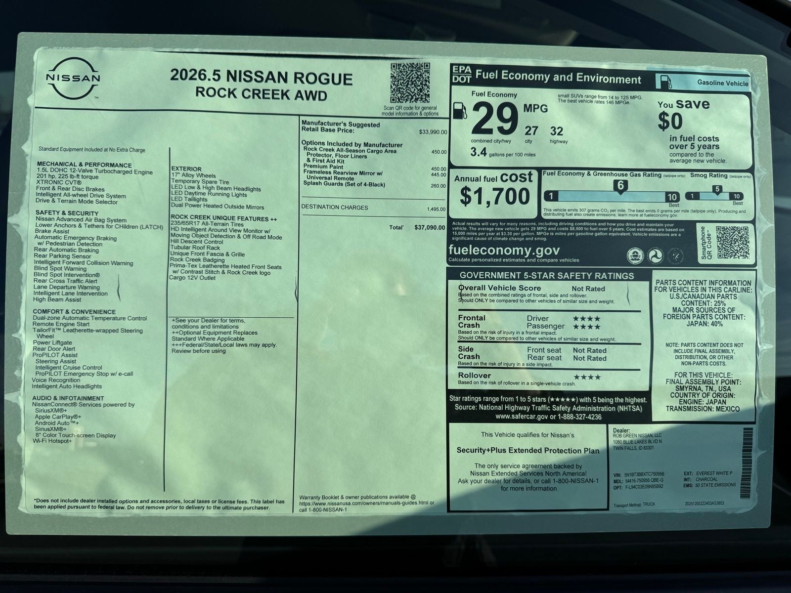 2026 Nissan Rogue Rock Creek