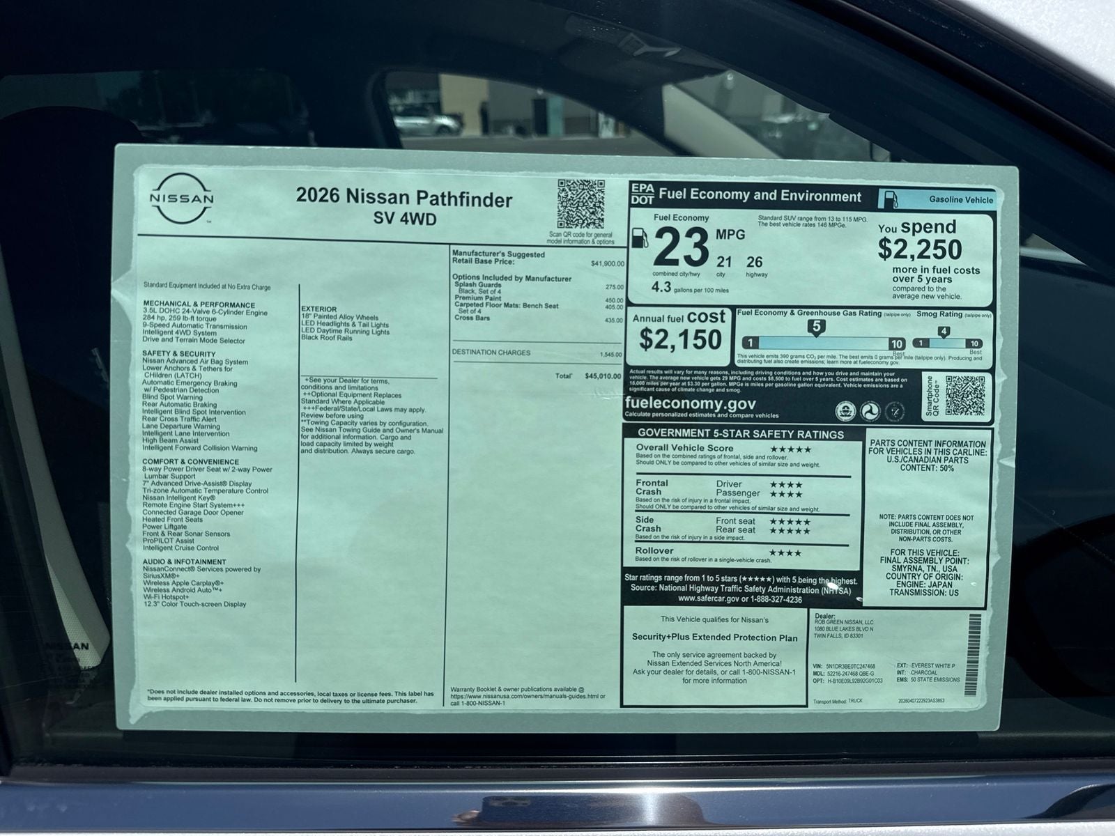 2026 Nissan Pathfinder SV