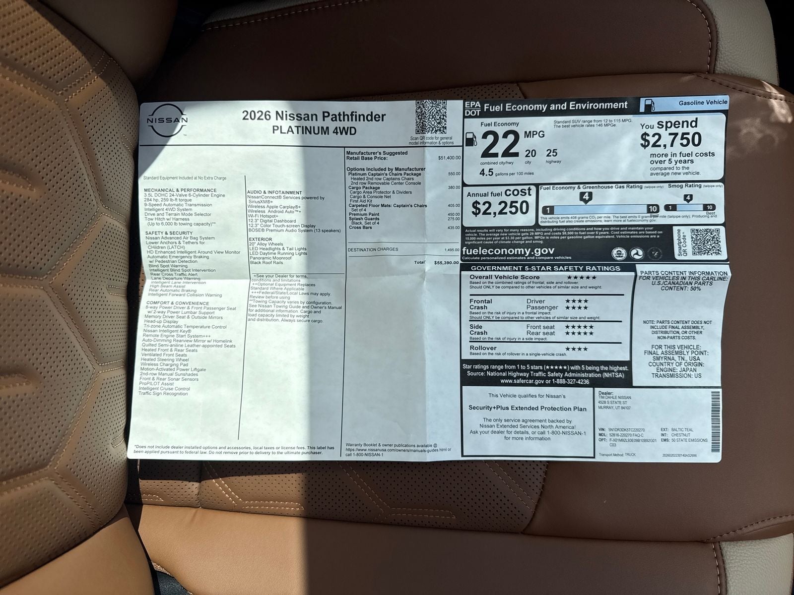 2026 Nissan Pathfinder Platinum