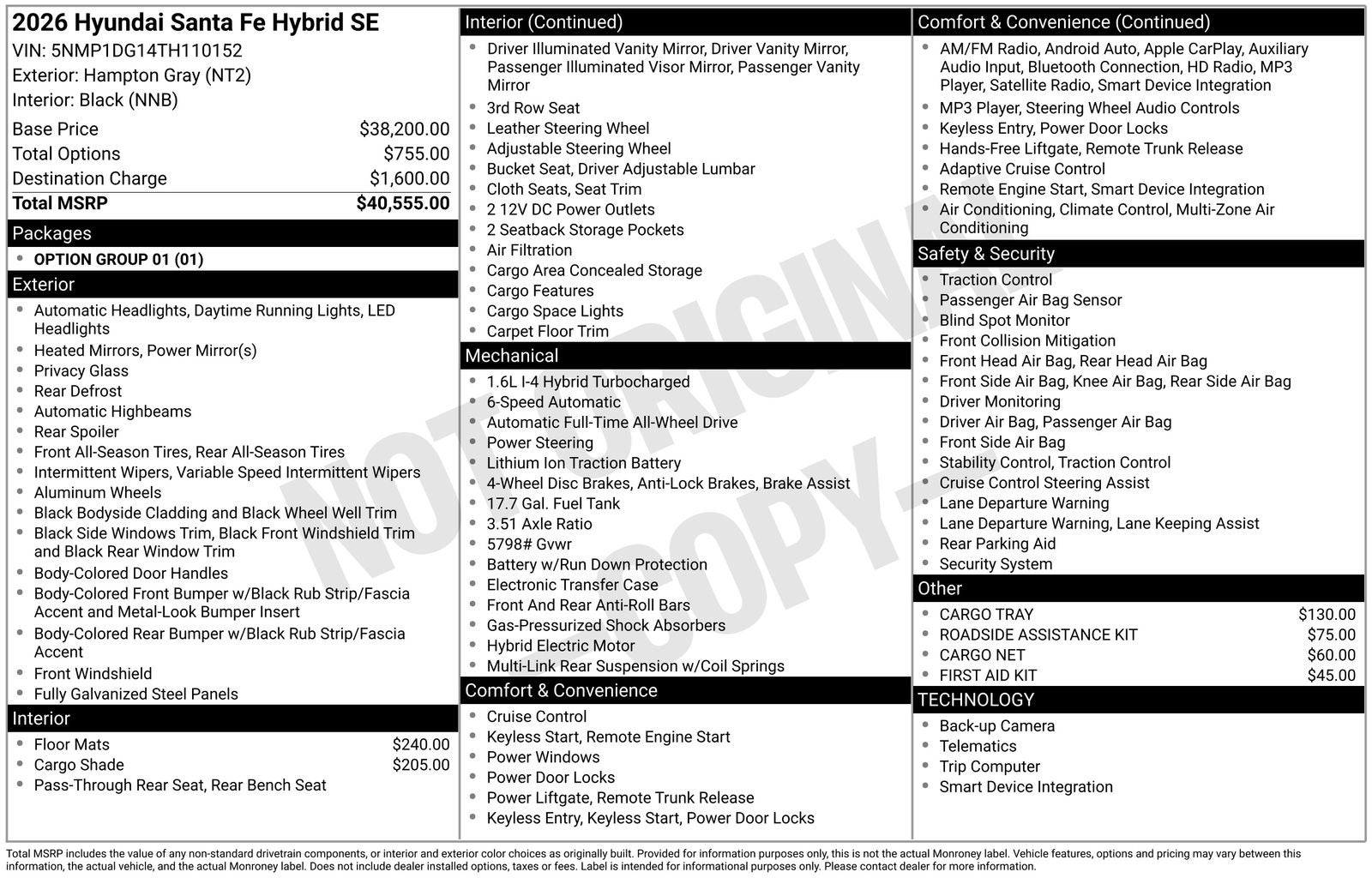 2026 Hyundai Santa Fe Hybrid SE