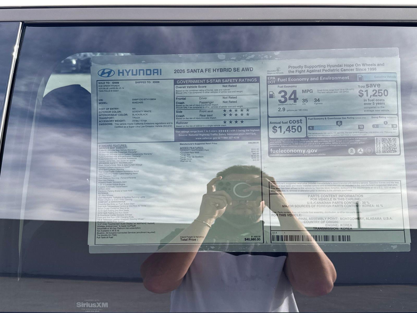 2026 Hyundai Santa Fe Hybrid SE