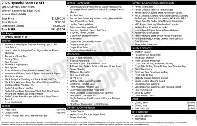 2026 Hyundai Santa Fe SEL