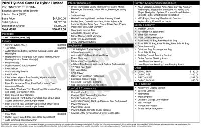 2026 Hyundai Santa Fe Hybrid Limited