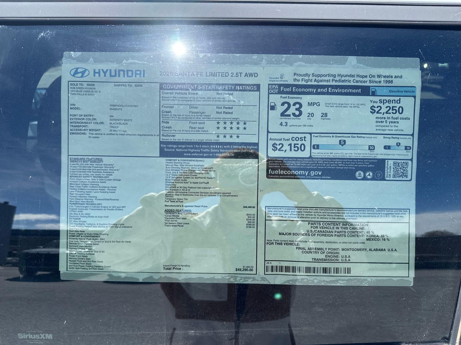 2026 Hyundai Santa Fe Limited