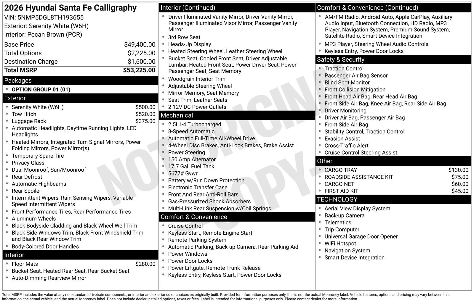 2026 Hyundai Santa Fe Calligraphy