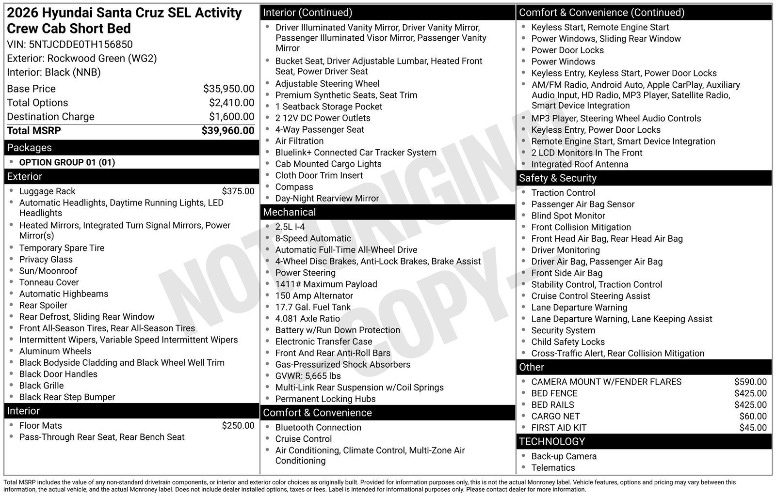 2026 Hyundai Santa Cruz SEL