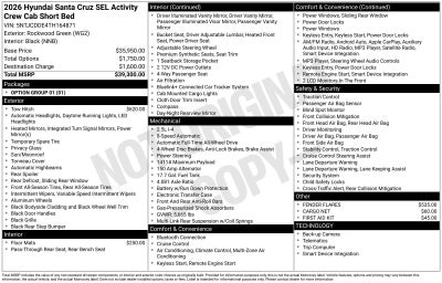 2026 Hyundai Santa Cruz SEL