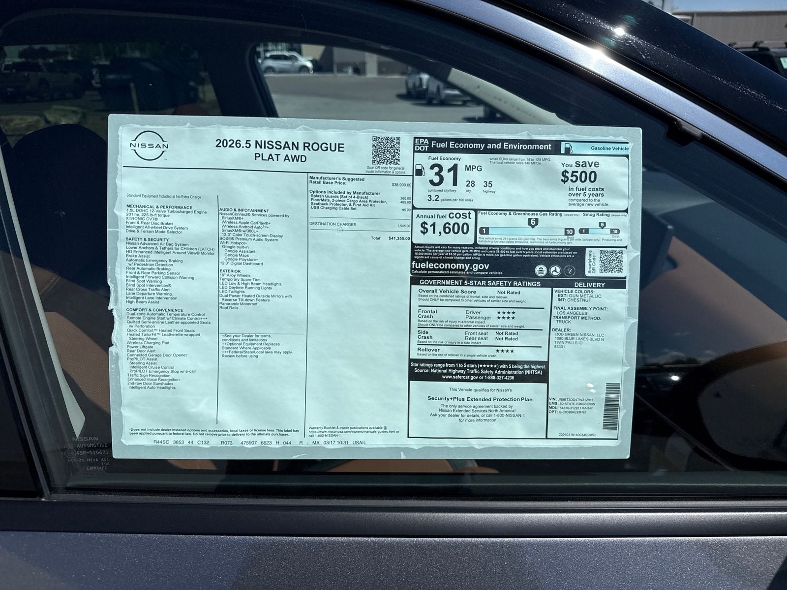 2026 Nissan Rogue Platinum